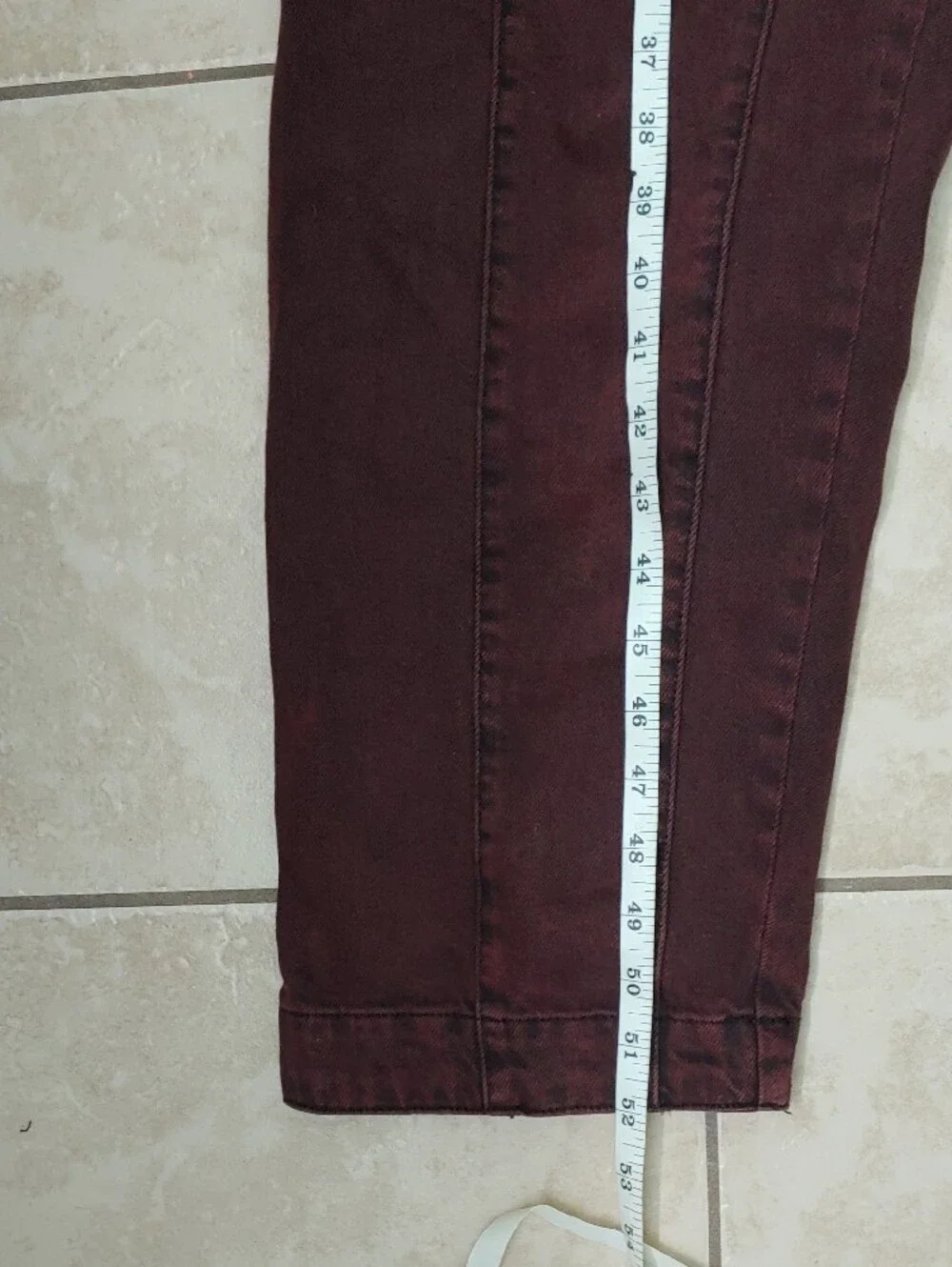 We The Free People High Roller Denim Jumpsuit Cherry Red NWT Women's Size S - Picture 6 of 8